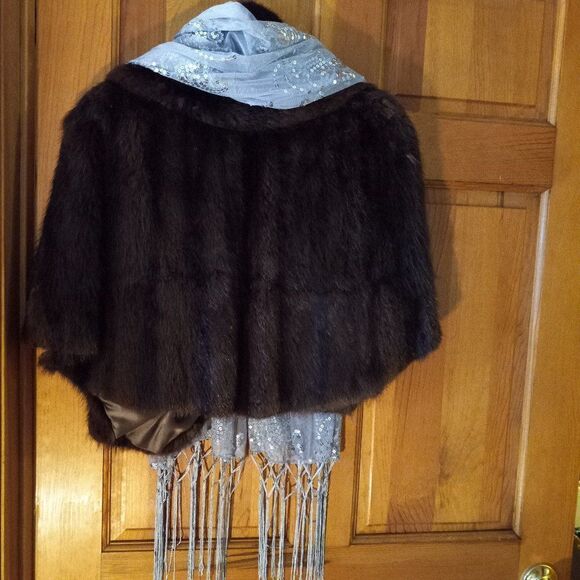 Silver Fringe Sparkle Shawl - Picture 2 of 5
